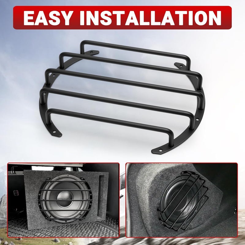 AICARS Metal Car Bar Grille Audio 8 Inches Speaker Subwoofer Grill Grille Cover 5 Bars- Pack of 1 - Image 4